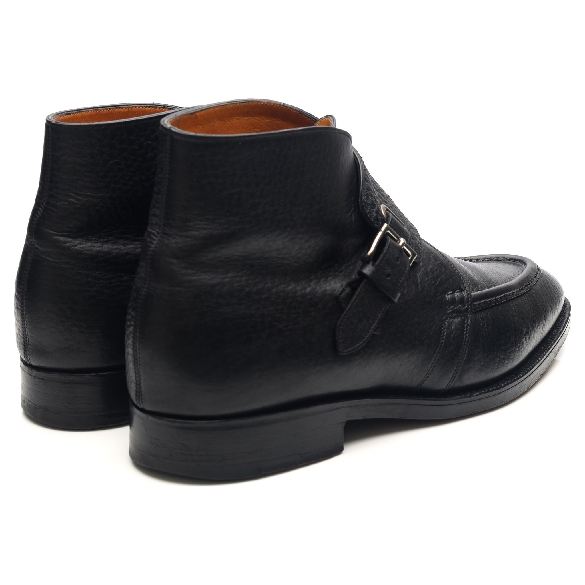 John Lobb Davos boots cuir grainé noir UK 10,5