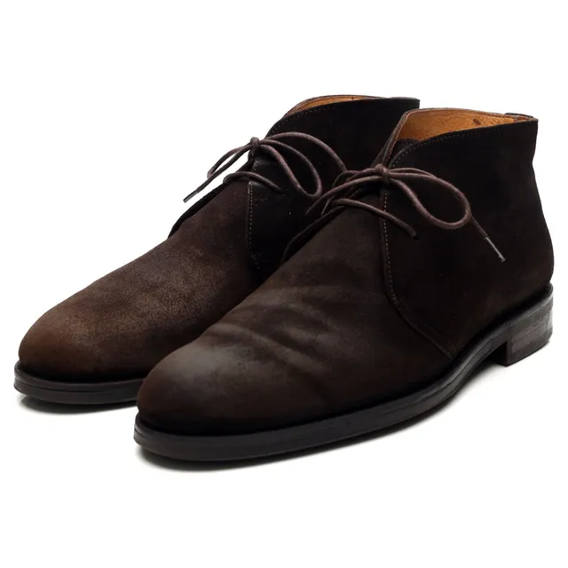 John White Augusta bottines UK 10 daim marron chukka