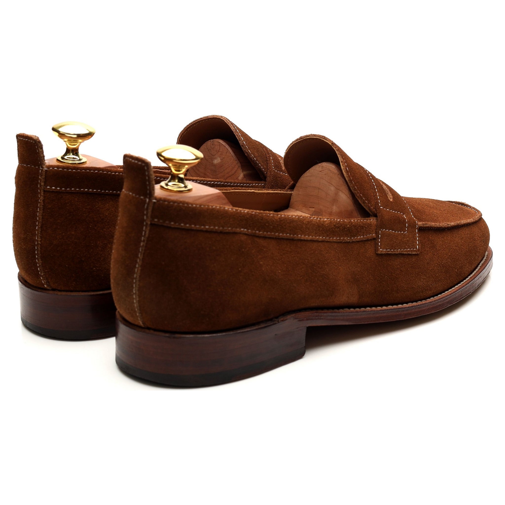 Grenson James mocassins daim marron tabac UK 8