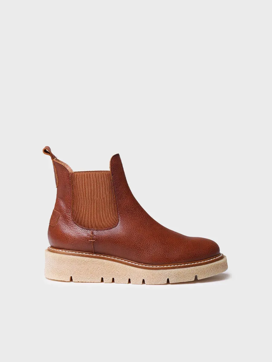 Toni Pons Nevada-Po bottine cuir femme camel