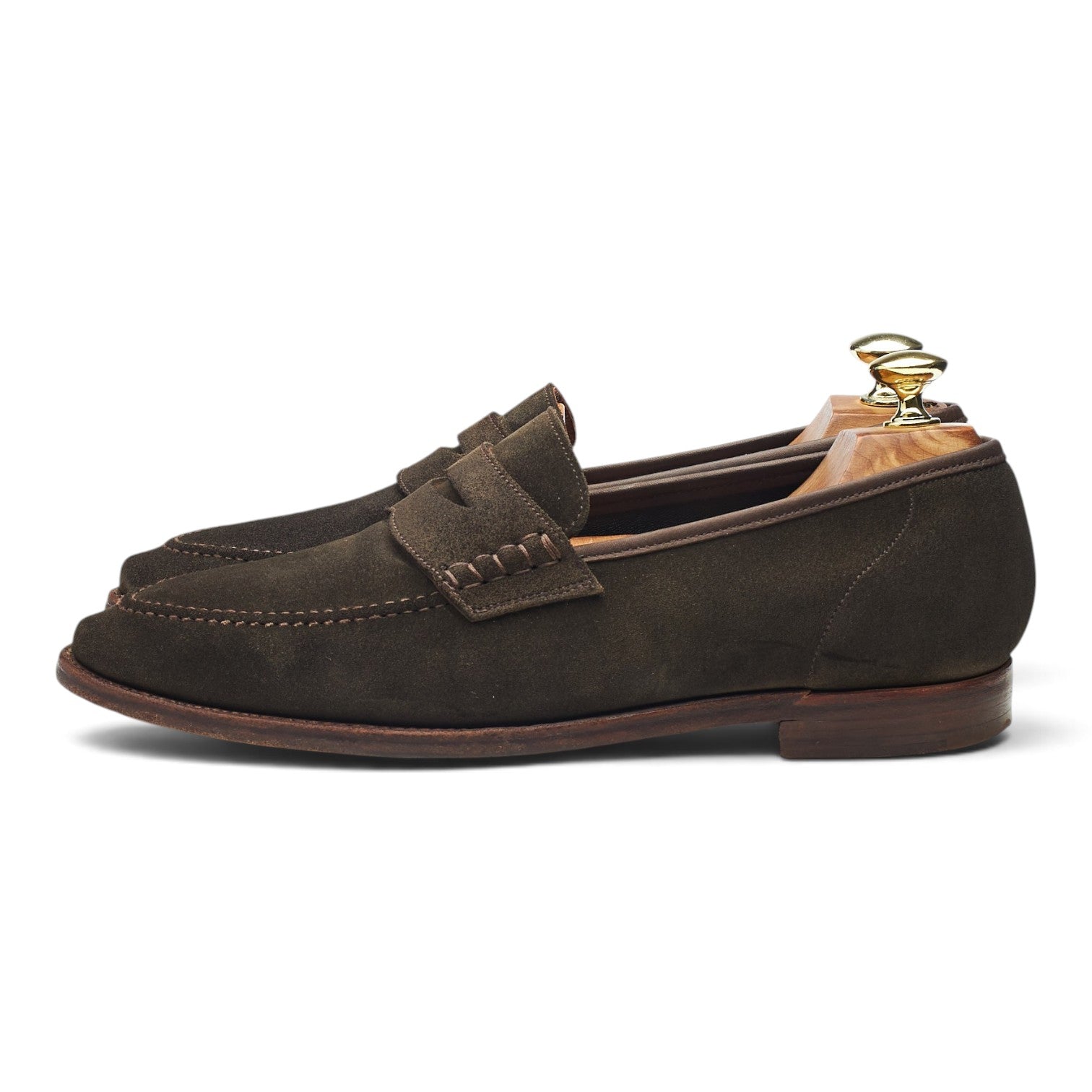 Crockett & Jones Seaton mocassins daim vert 7