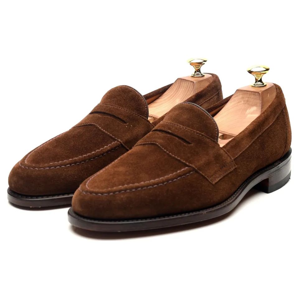 Loake Imperial mocassin daim marron UK 8