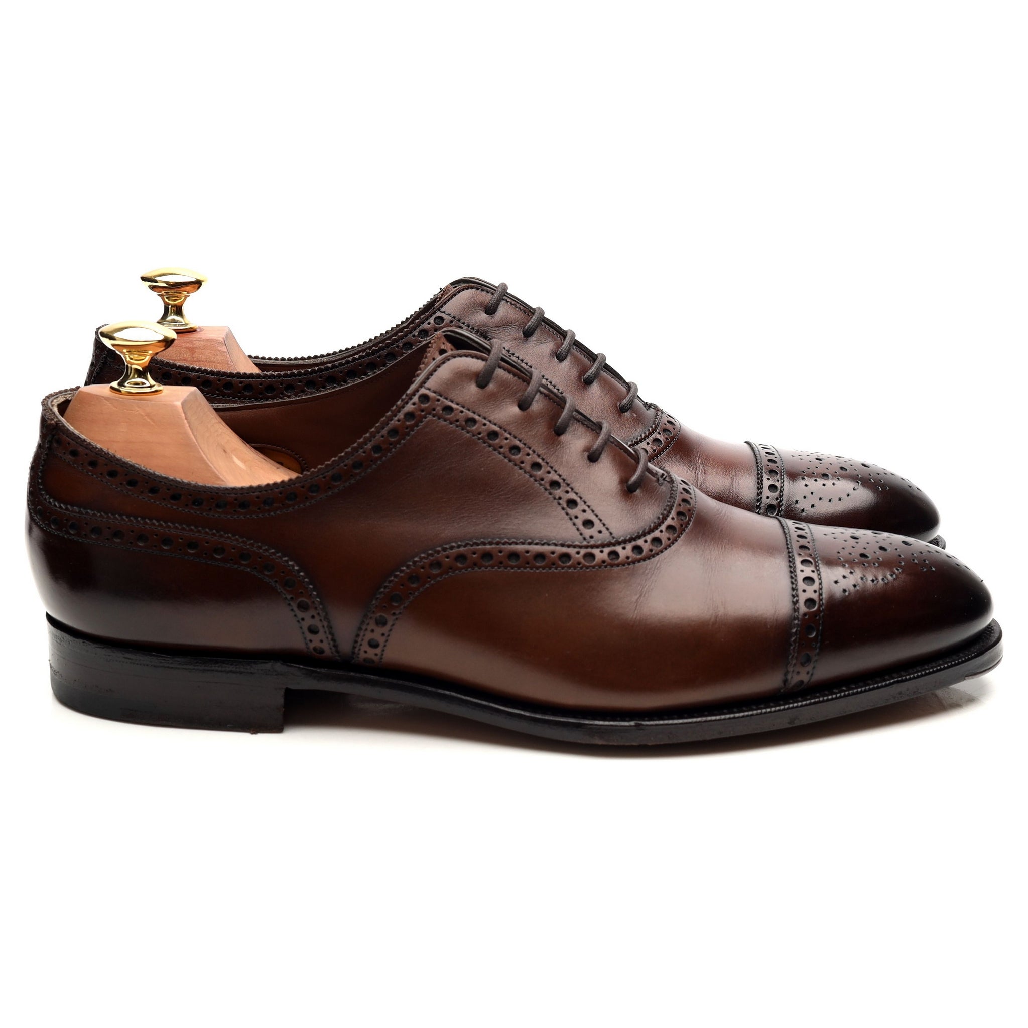Edward Green Cadogan oxford cuir marron UK 9