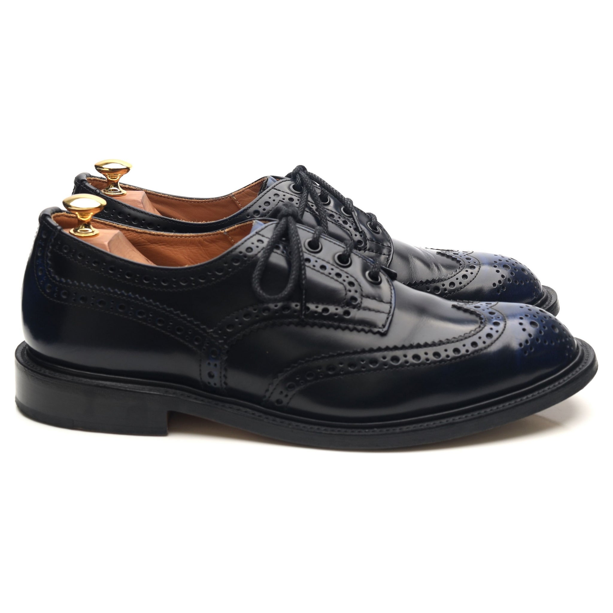 Tricker's Bourton derby cuir bleu marine UK 9.5
