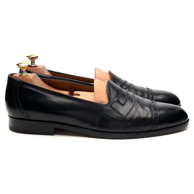 Edward Green mocassin cuir noir UK 9,5