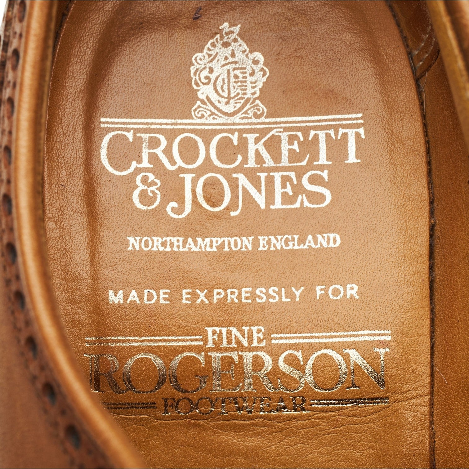 Crockett & Jones Warwick Derbys cuir tan pointure 8 UK