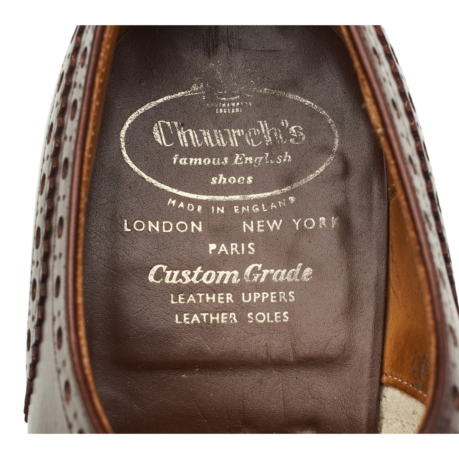 Church's Chetwynd oxford cuir marron 7.5 UK