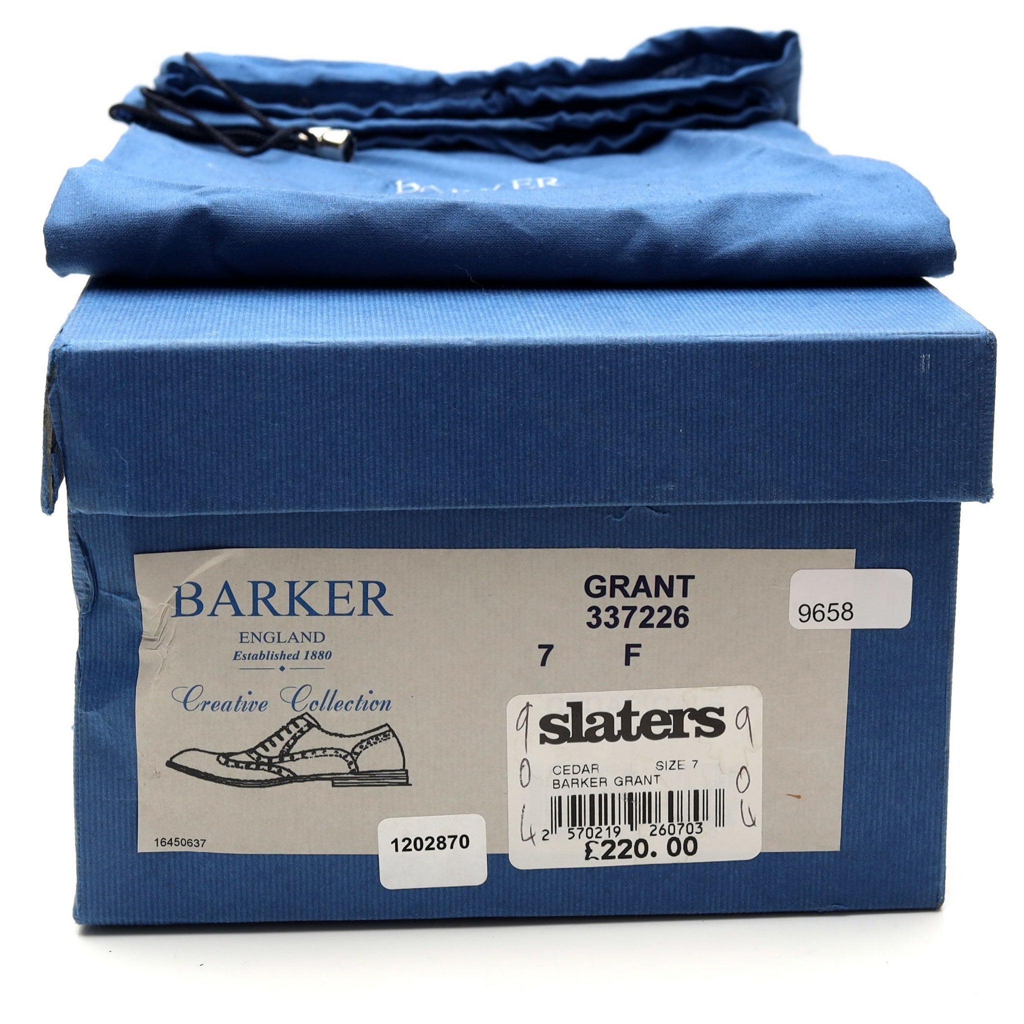 Barker Grant richelieu cuir marron clair UK 7