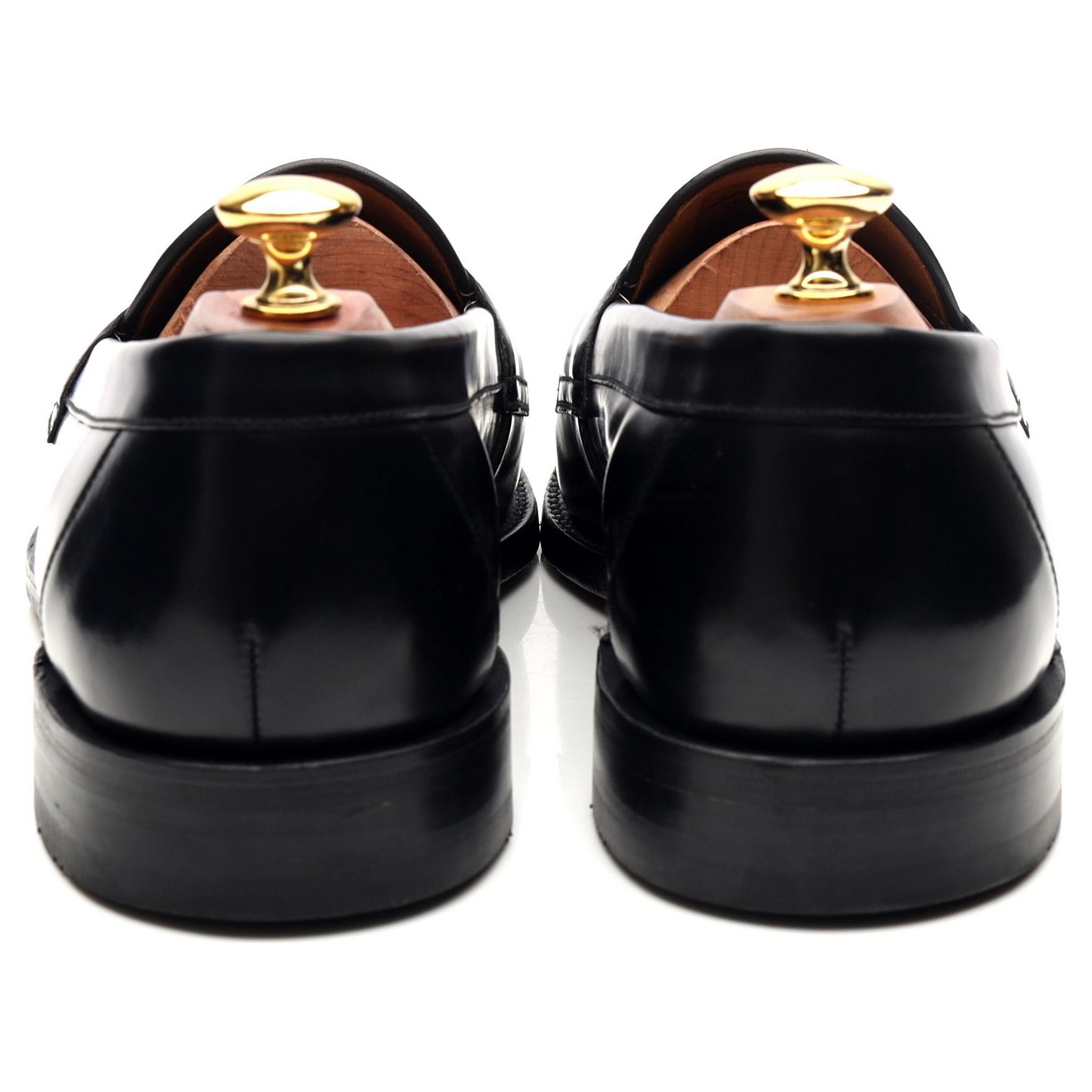 Loake Eton mocassin cuir noir UK 9 penny