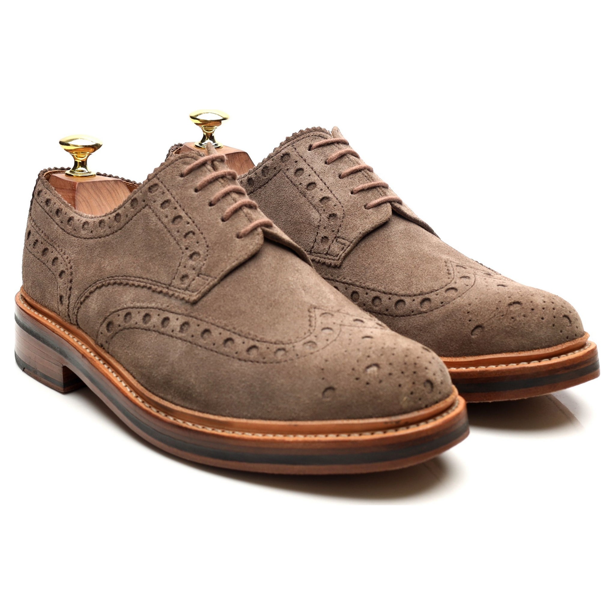 Grenson Archie brogue daim marron clair UK 7,5