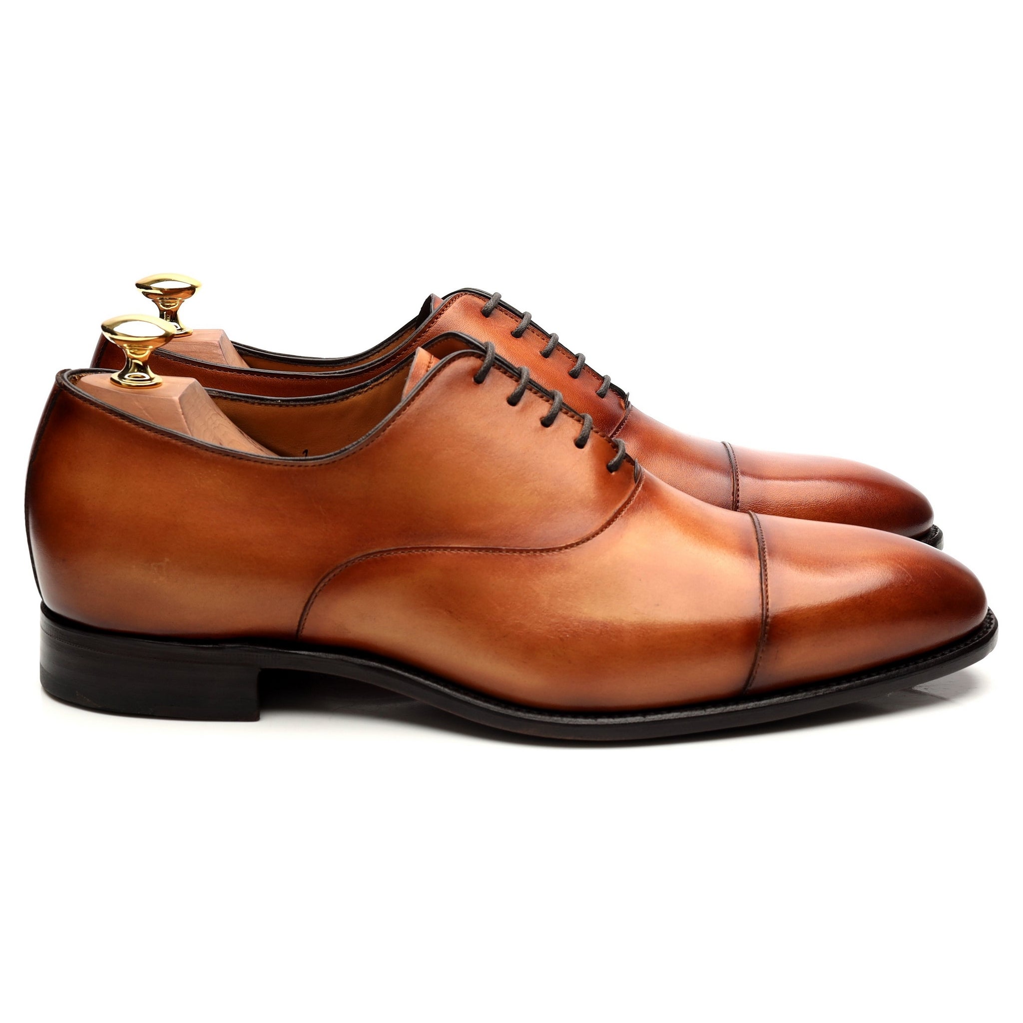 Carlos Santos Harold richelieu cuir tabac UK 9