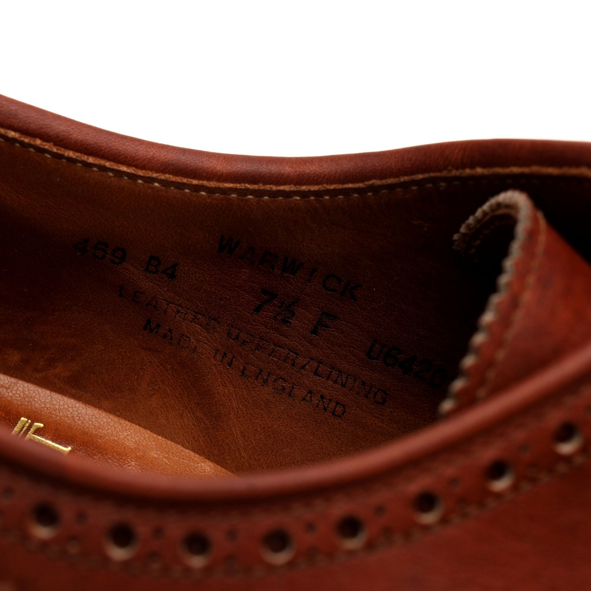 Crockett & Jones Warwick derbys cuir marron clair 7,5 UK