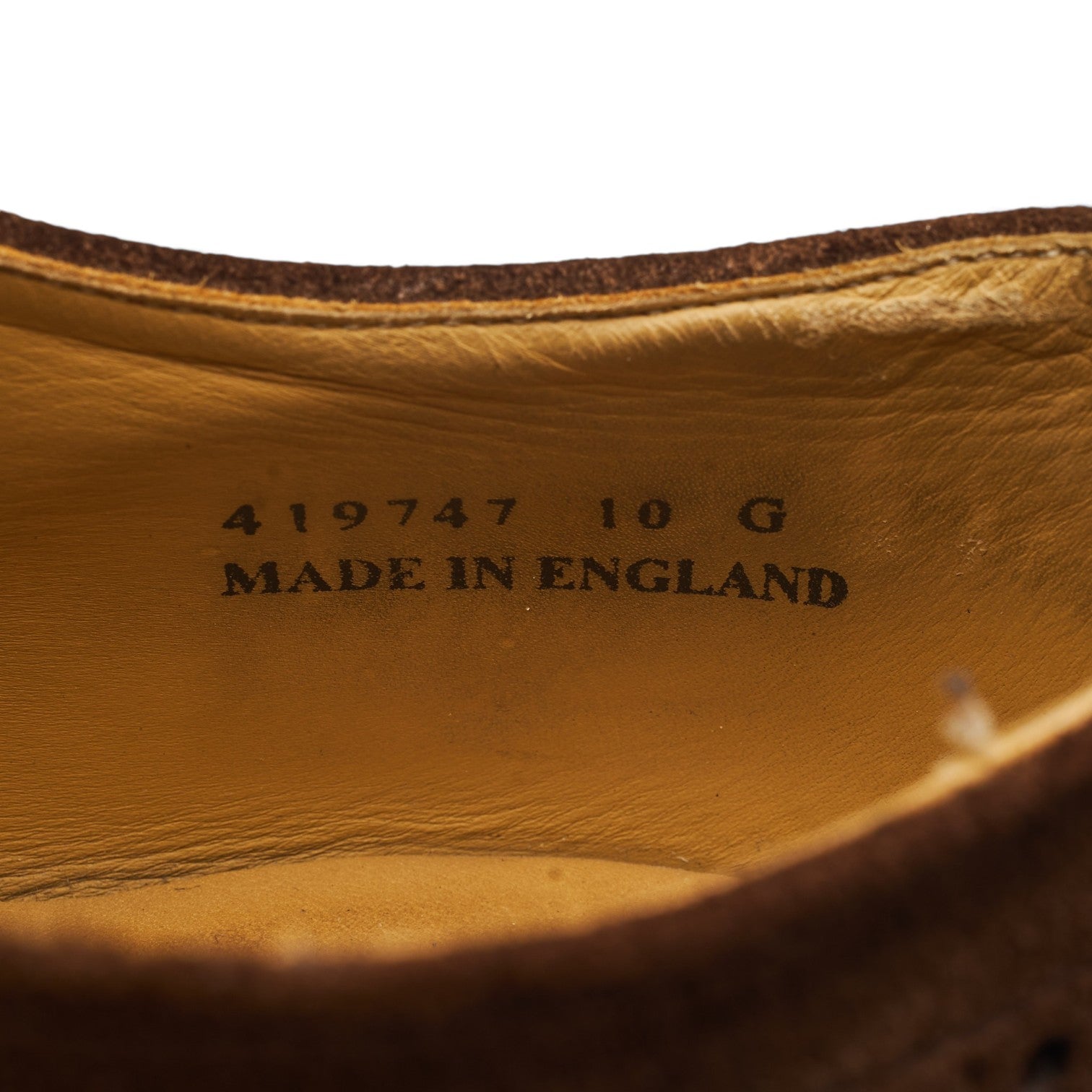 Barker Hampstead richelieu daim marron UK 10 G