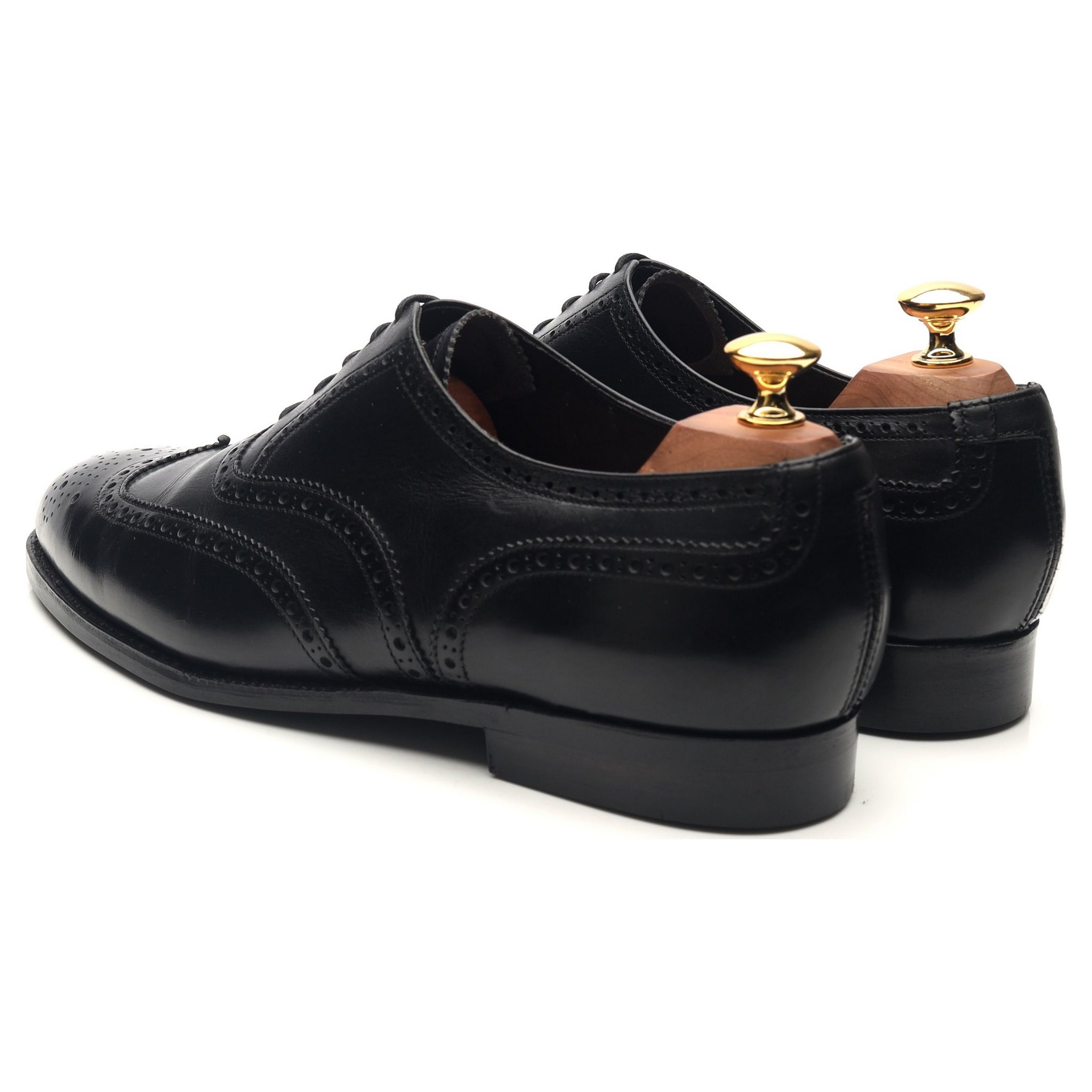 George Cleverley brogue cuir noir 9 semelle cuir
