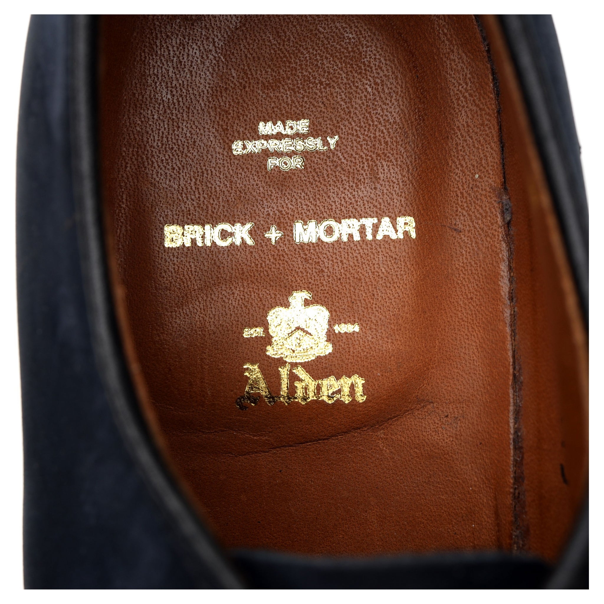 Alden D1413 derby nubuck bleu UK 6.5