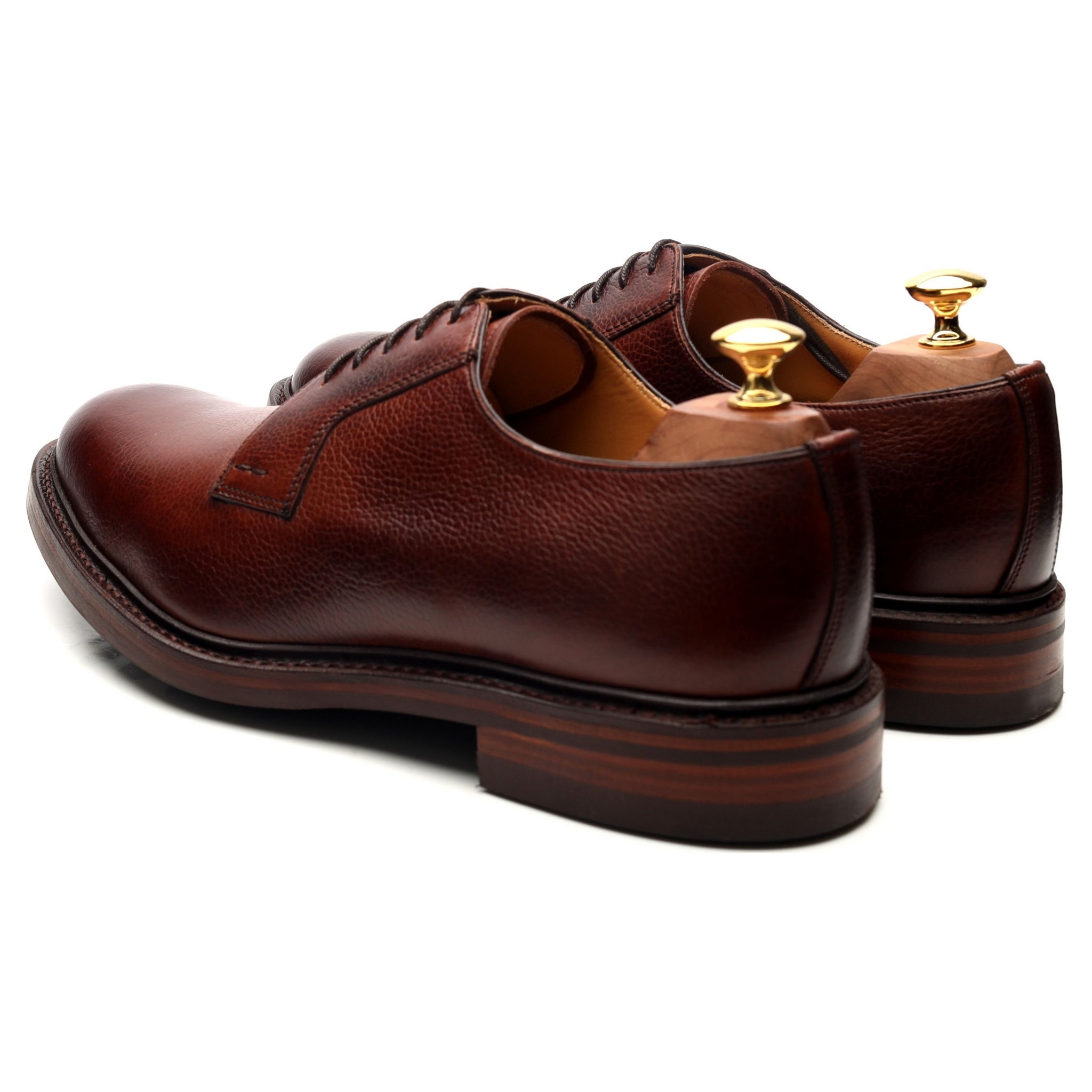 Barker Elton derby cuir grainé marron UK 9 large