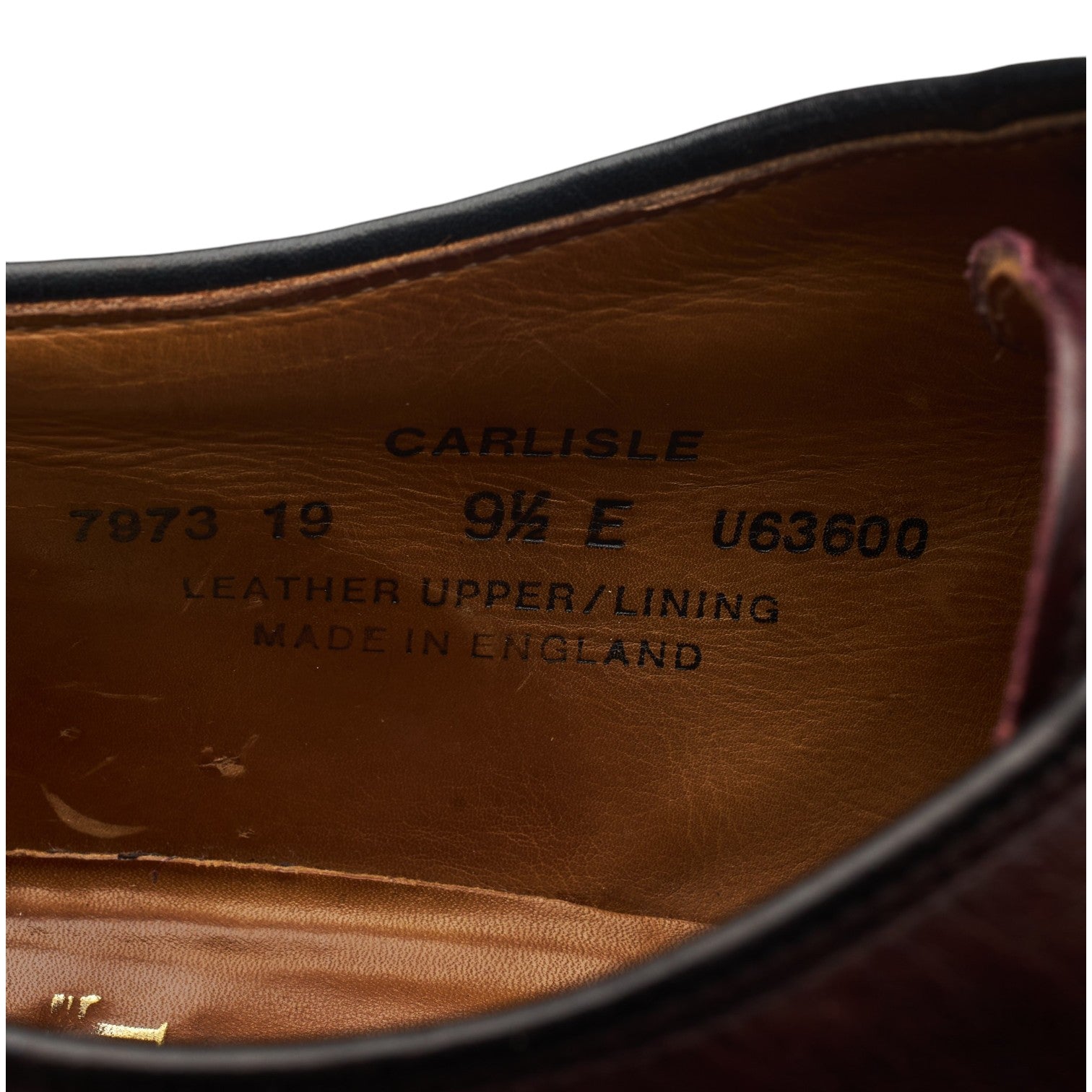 Crockett & Jones Carlisle derby cuir bordeaux UK 9,5