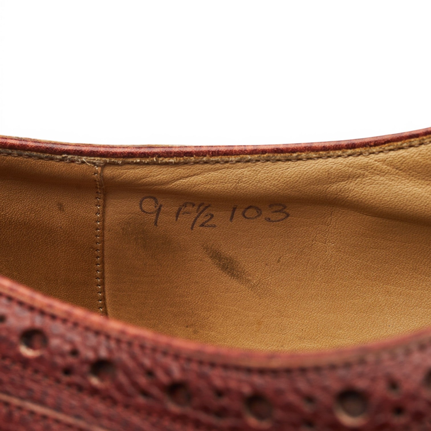 Barker Richelieu Brogues Cuir Grainé Marron UK 9