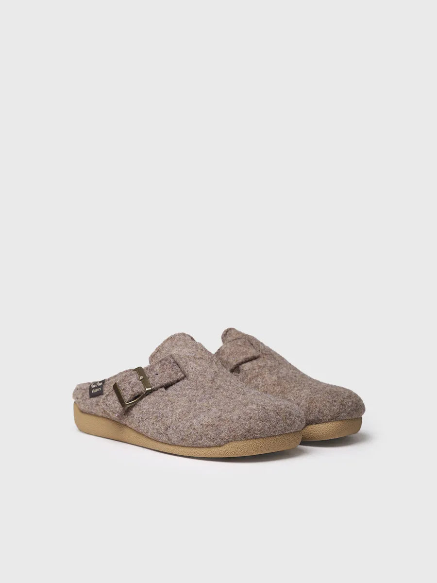 Toni Pons Mima-FP sabot feutre femme boucle taupe