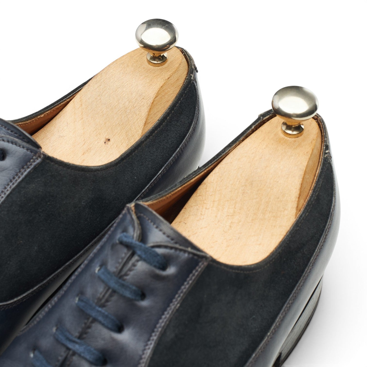 J. FitzPatrick Tacoma oxford cuir suède gris UK 7