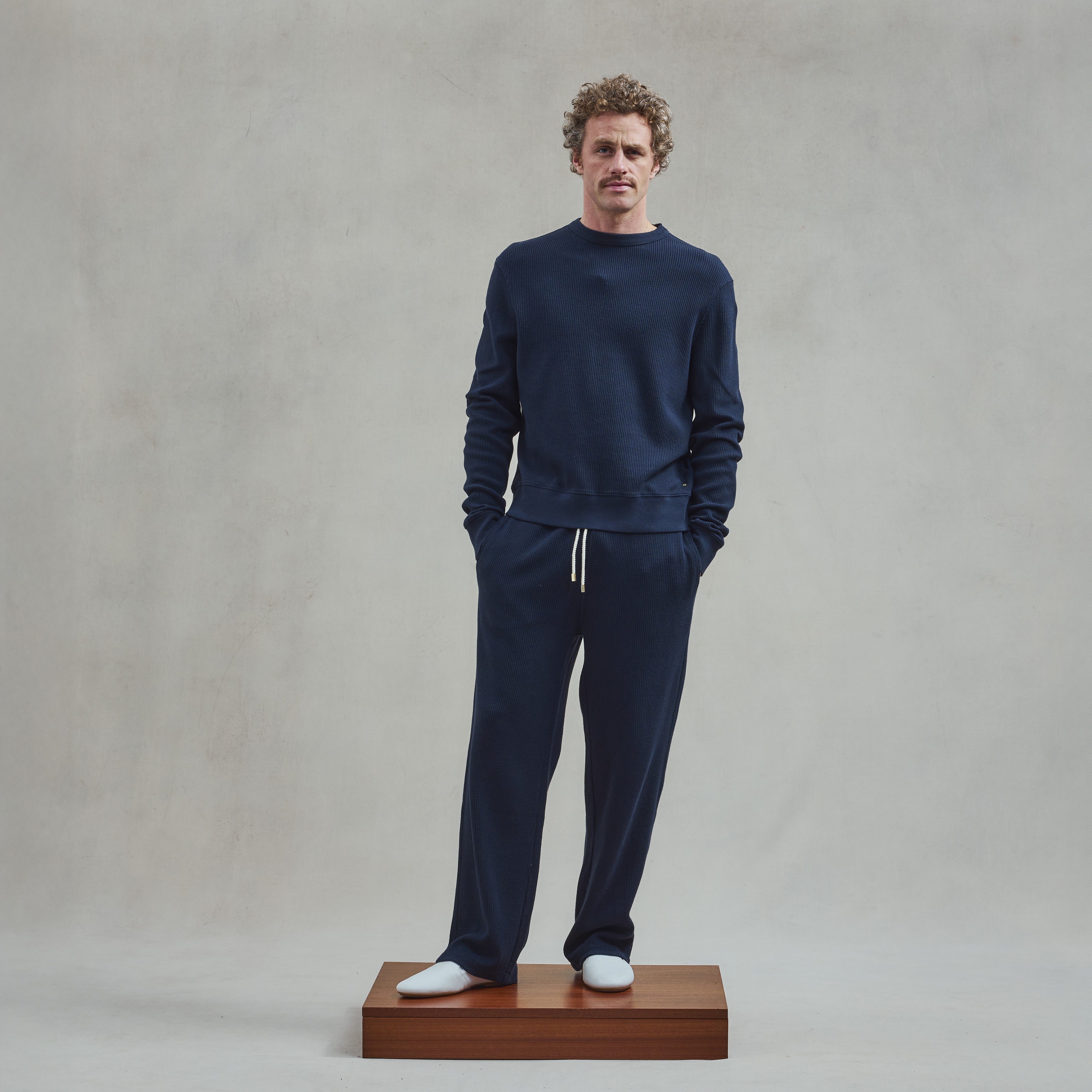 Rivieras SW01 sweatshirt marine coton interlock