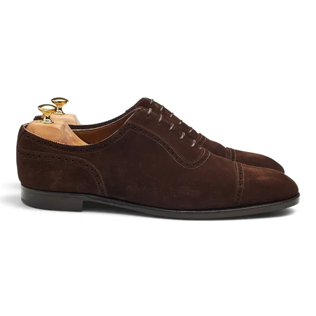 Edward Green Canterbury richelieu daim marron UK 13