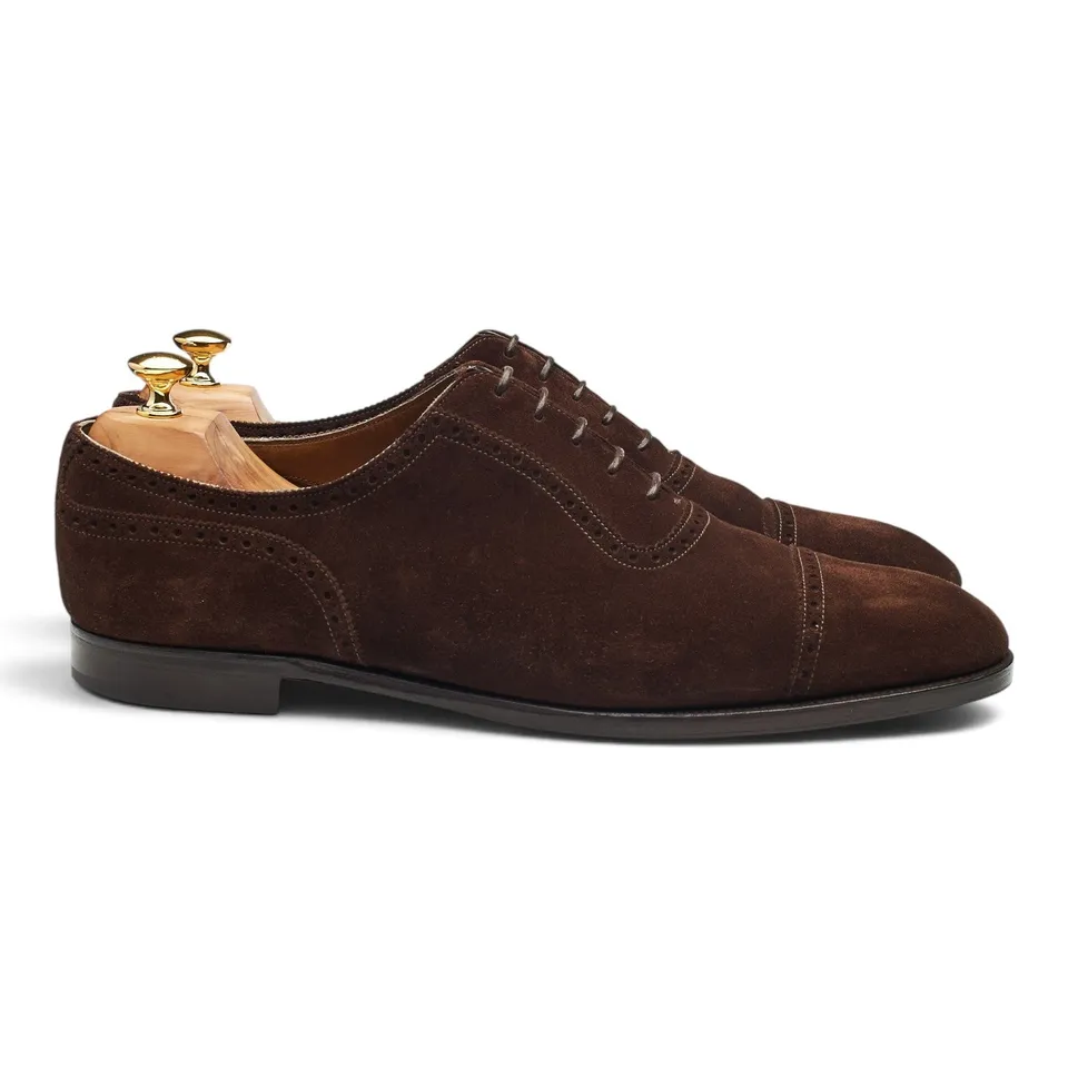 Edward Green Canterbury richelieu daim marron UK 13