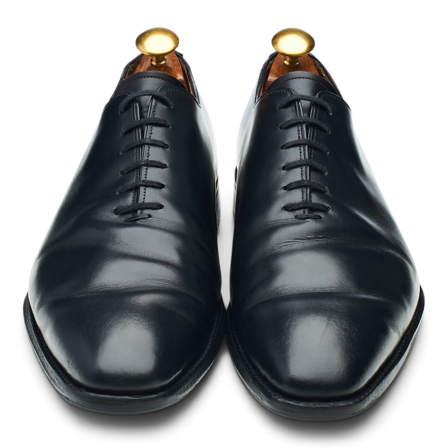 M&S Wholecut oxford cuir noir UK 7
