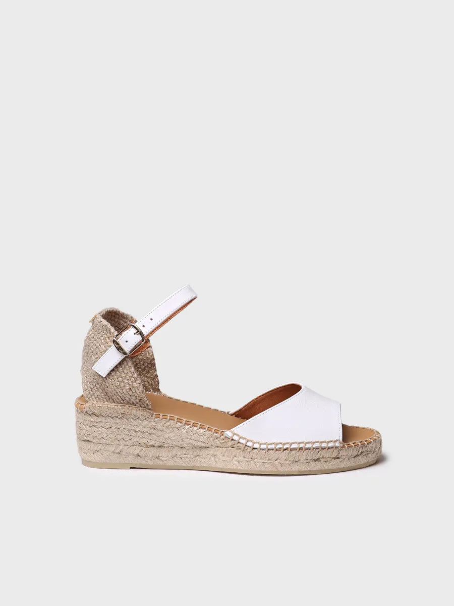 Toni Pons Briella-P espadrille cuir blanc 4,5 cm