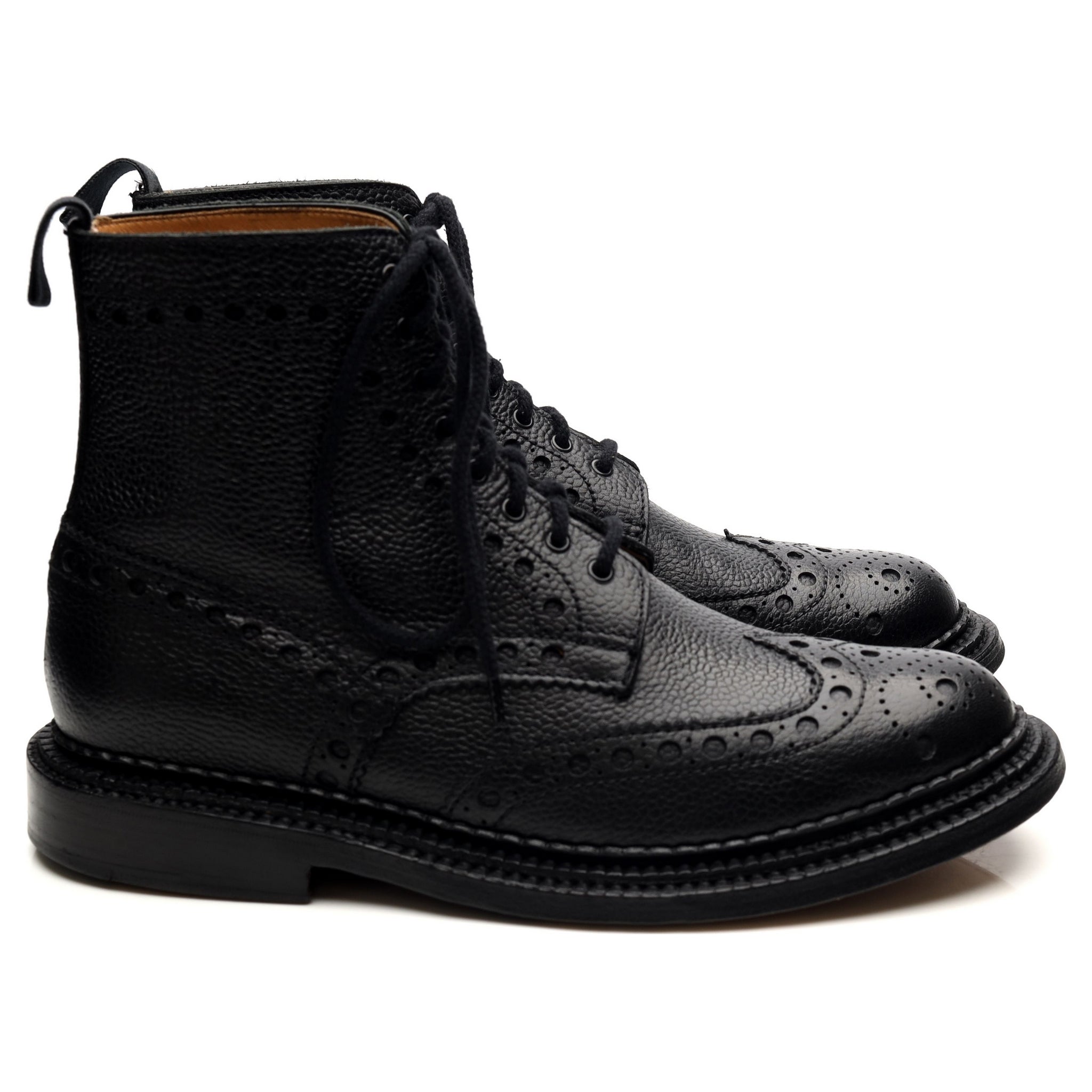 Grenson Fred boots brogue cuir noir UK 7
