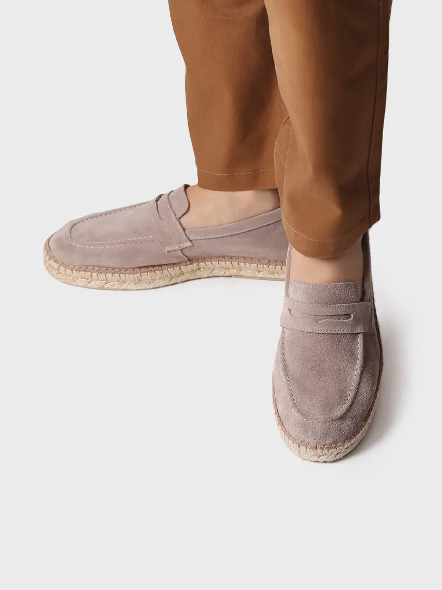 Toni Pons Benet espadrille homme cuir gris fermée