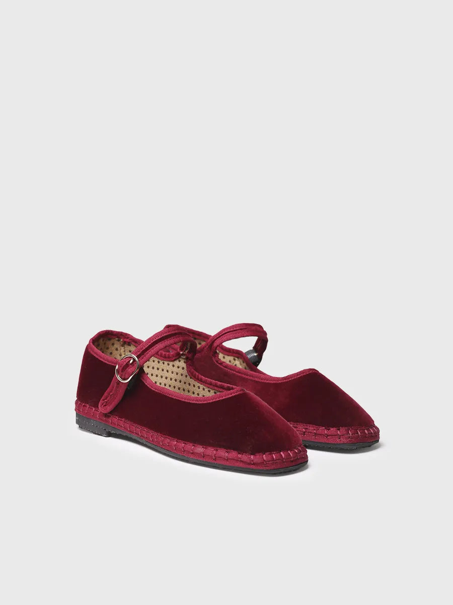 Toni Pons Cloe babies velours bordeaux plates
