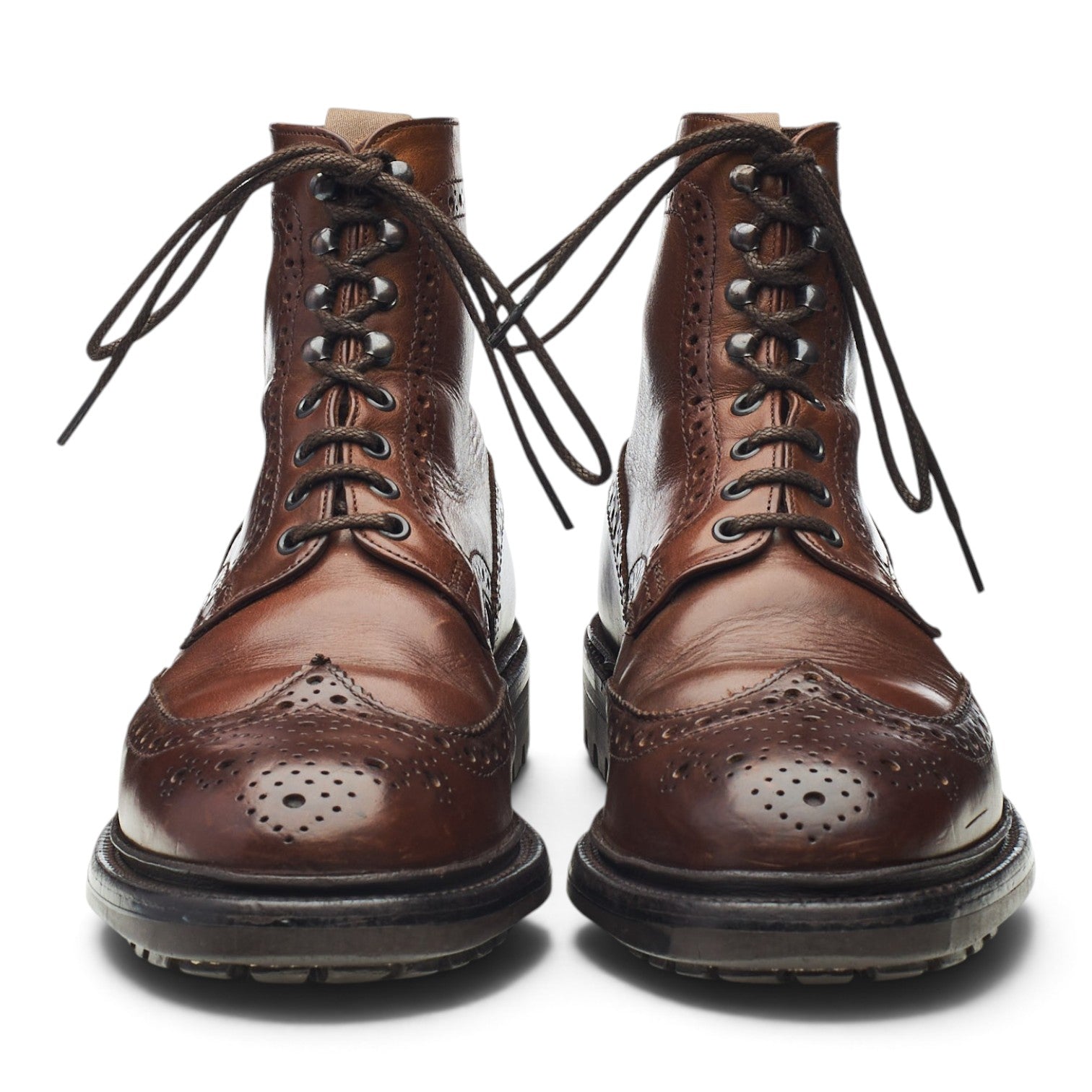 Grenson bottines brogues cuir marron foncé UK 8