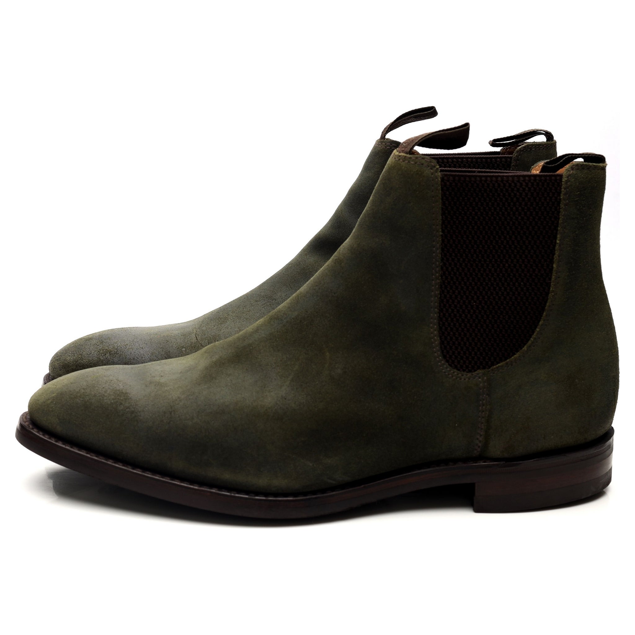 Loake Chatsworth bottine chelsea daim vert 12 large