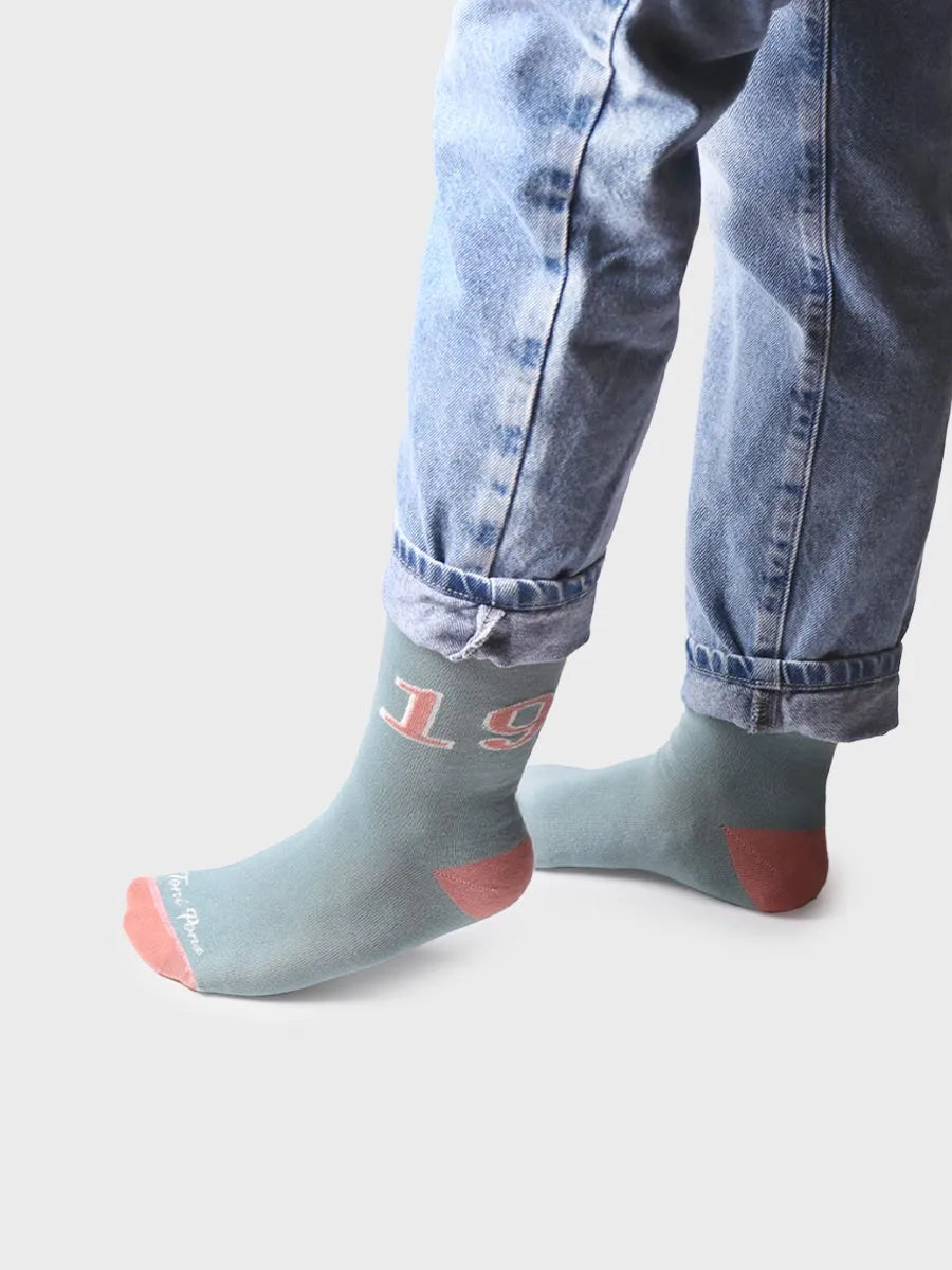 Toni Pons Quel-TP chaussettes coton imprimé bleu