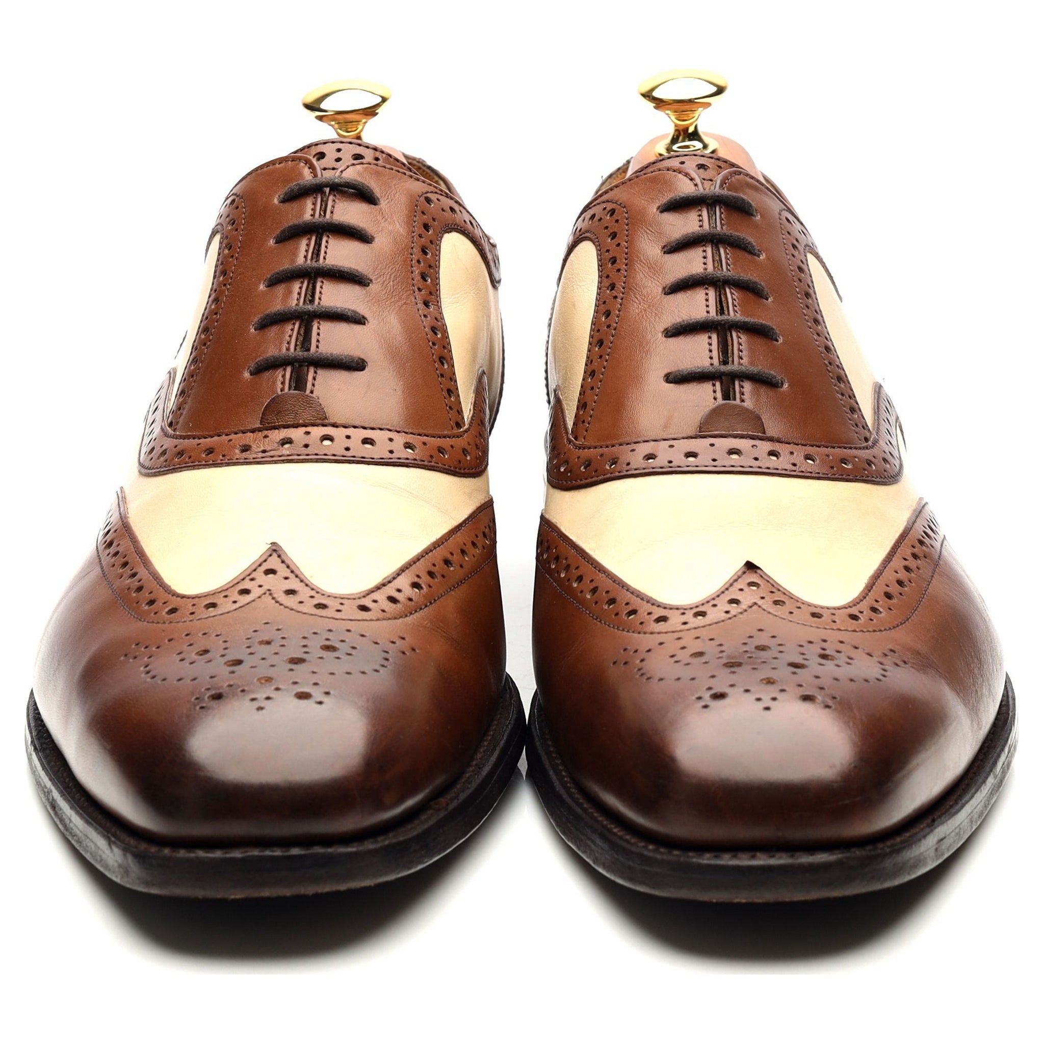 Barker Cambridge richelieu cuir marron beige pointure 9,5