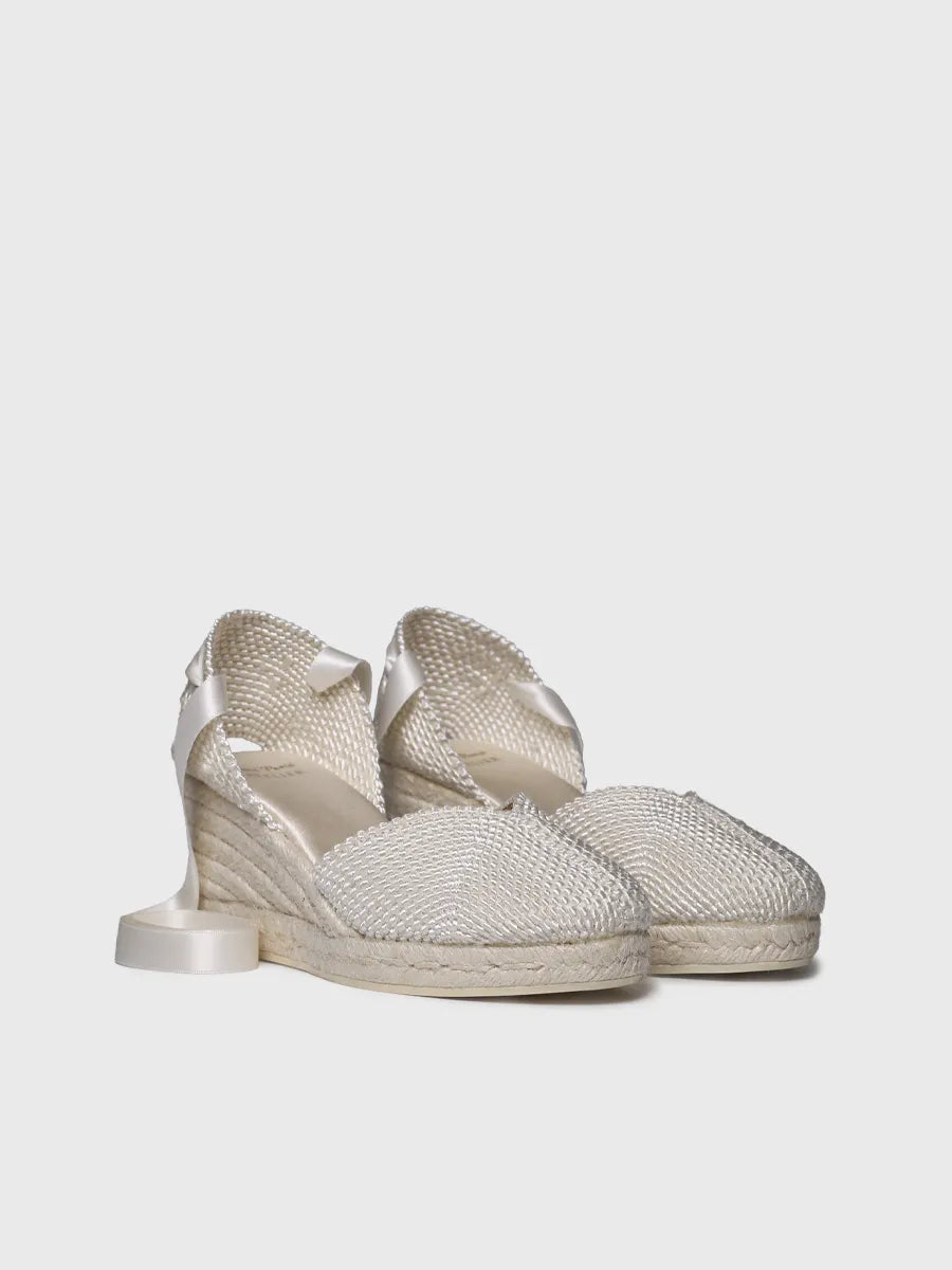 Toni Pons Coralie espadrille compensée satin rubans