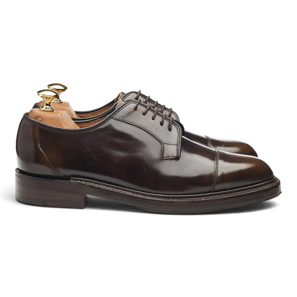 Cheaney Derby cuir marron pointure UK 6 semelle gomme