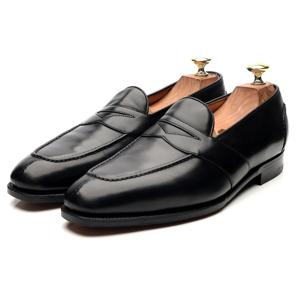 Ralph Lauren Purple Label mocassins cuir noir 7.5 UK