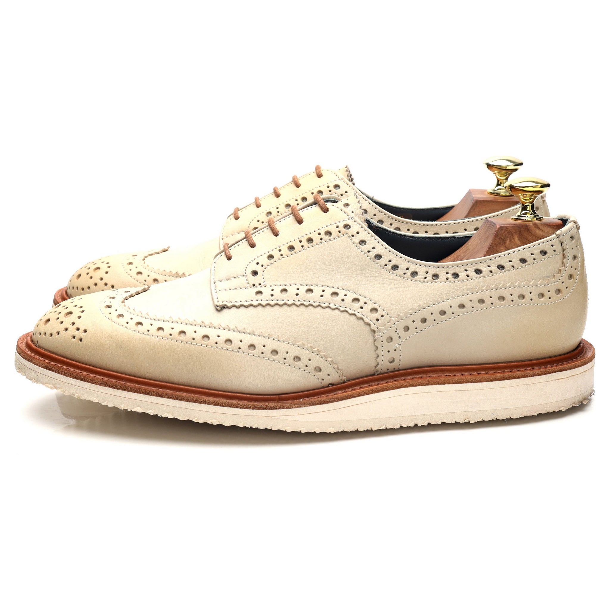 Tricker's Durham derbies cuir crème UK 7,5