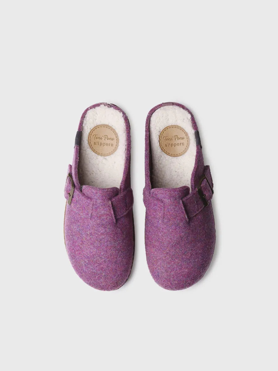 Toni Pons Jaelle-FR mule feutre recycle violet boucle