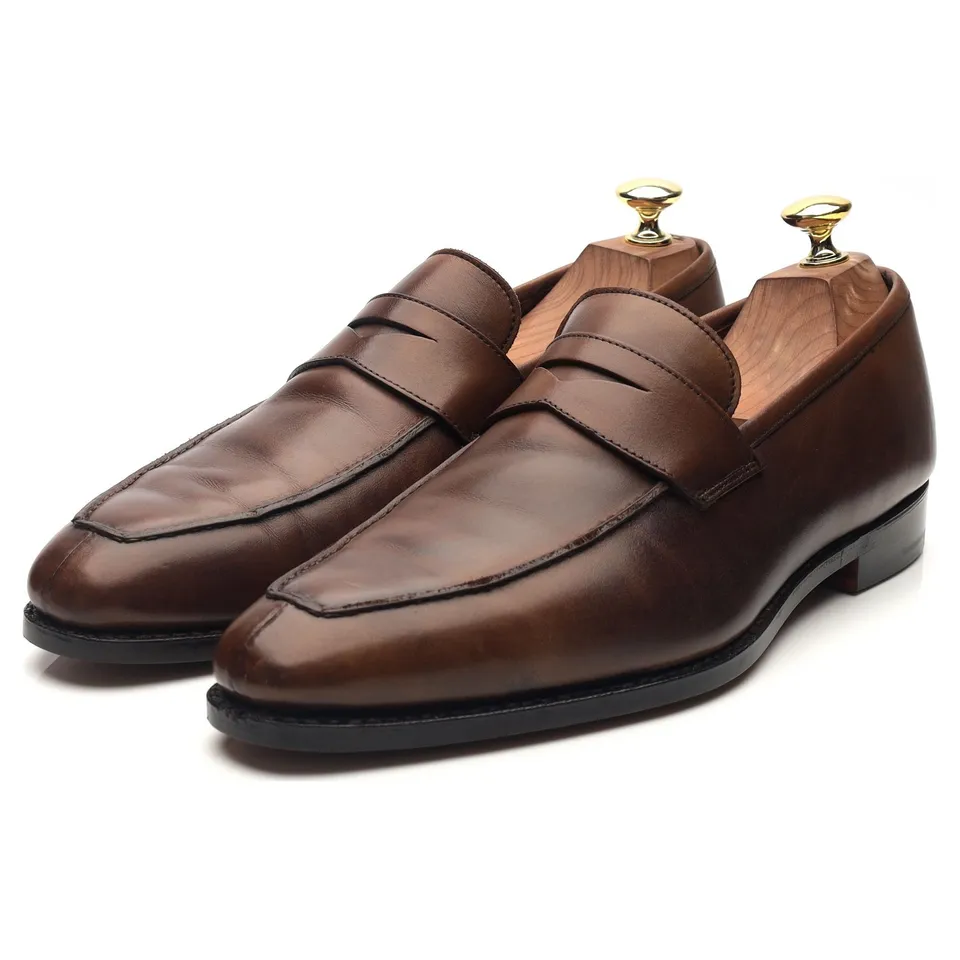 Crockett & Jones Bury mocassins cuir marron 7.5 UK