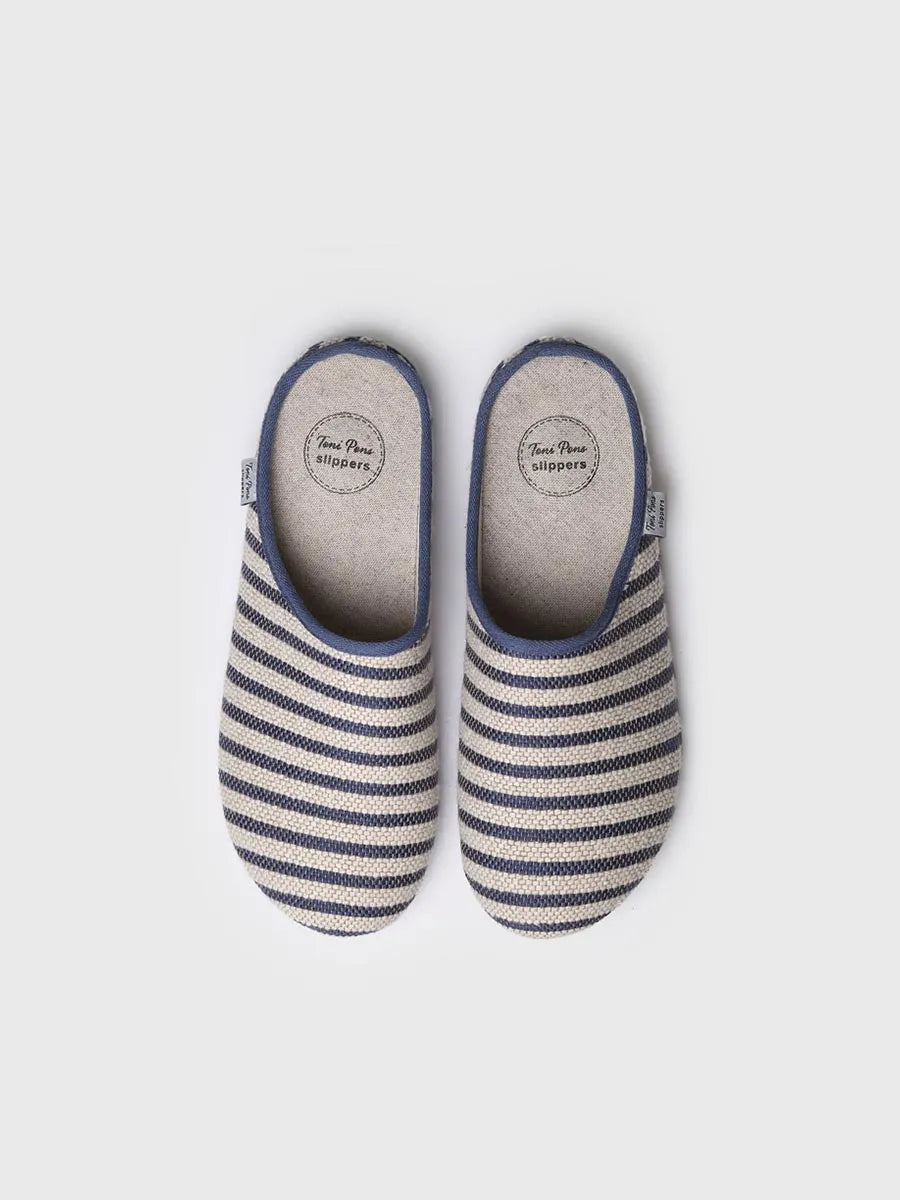 Toni Pons Nai-DL mule homme coton bleu marine vegan