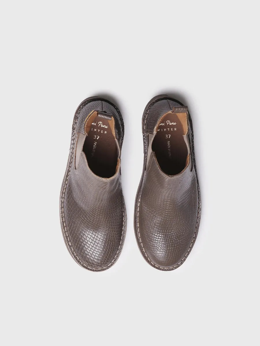 Toni Pons Isa-CC bottine femme taupe effet serpent