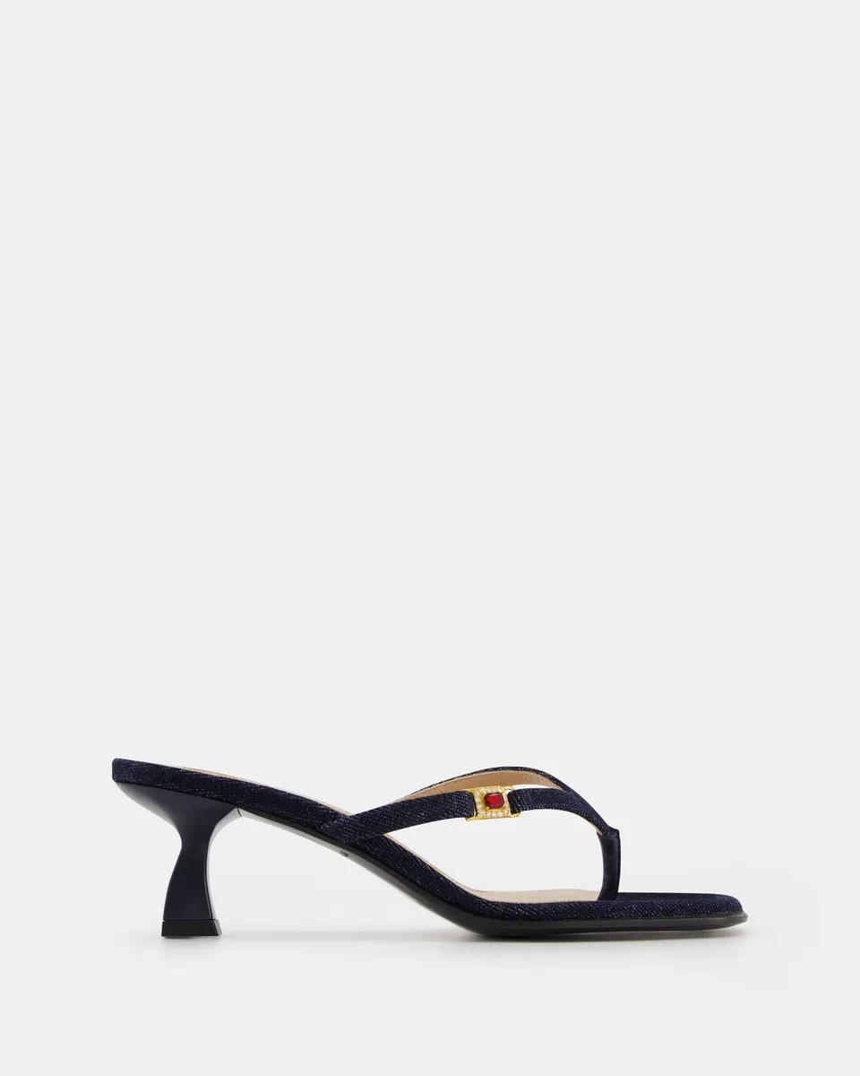 Nodaleto Dona Ruby mules Dark Denim talon 5 cm