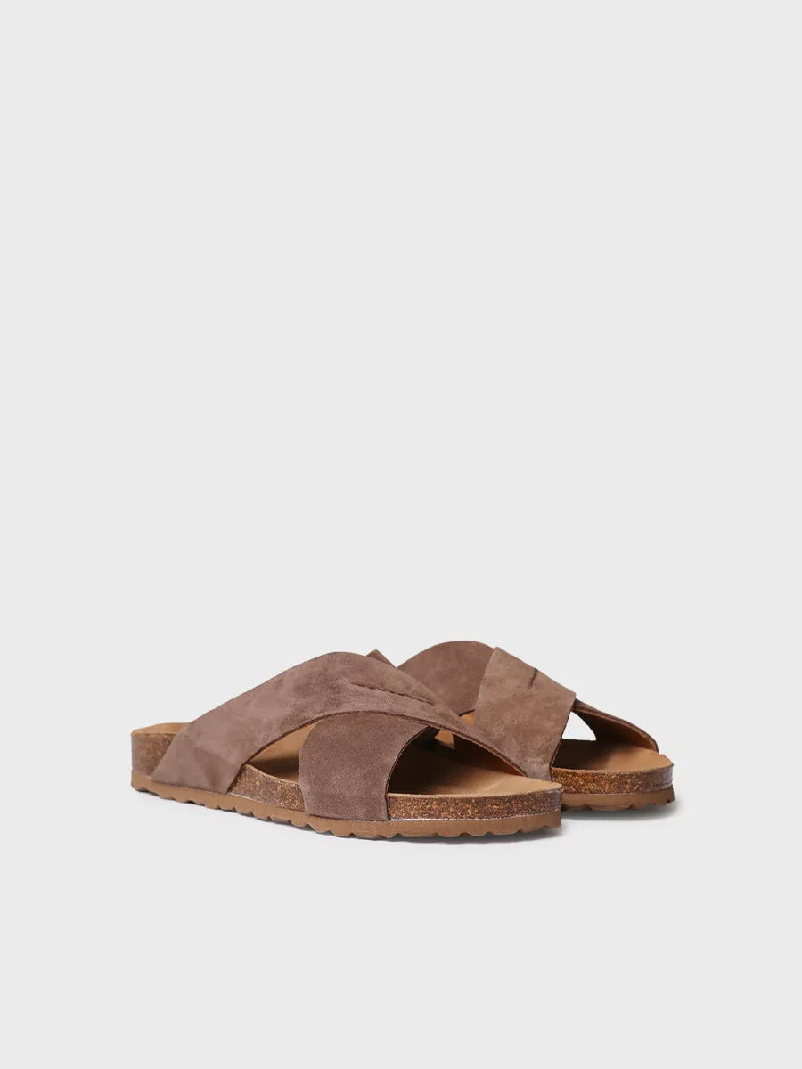 Toni Pons Gol-Qt sandale homme cuir croisée taupe