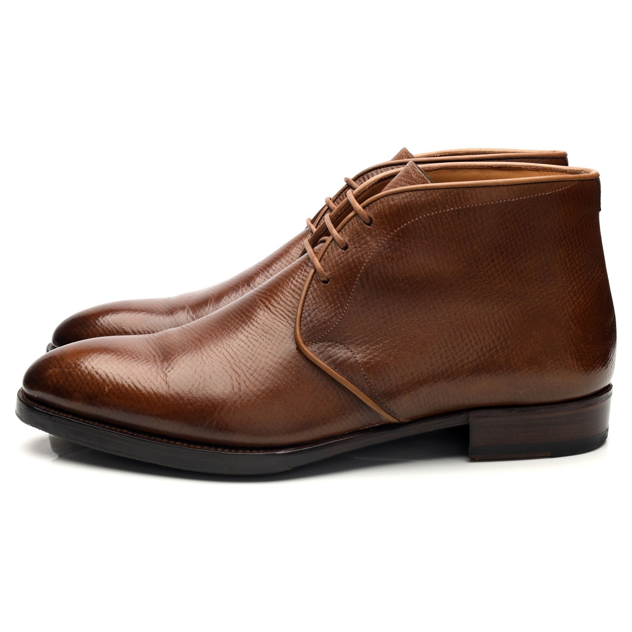 Yeossal Tyersall desert boots cuir grain marron UK 7.5