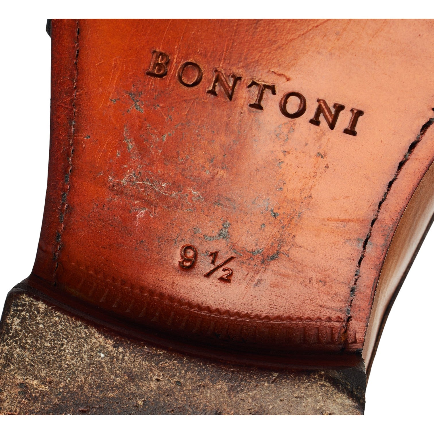 Bontoni monk cuir marron UK9.5 double boucle museum