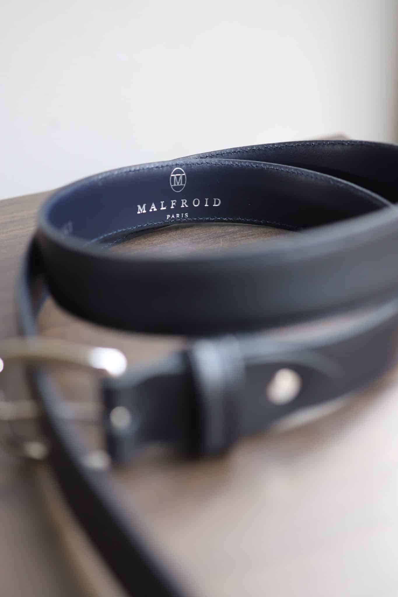 Malfroid Junot ceinture cuir 30 mm boucle laiton