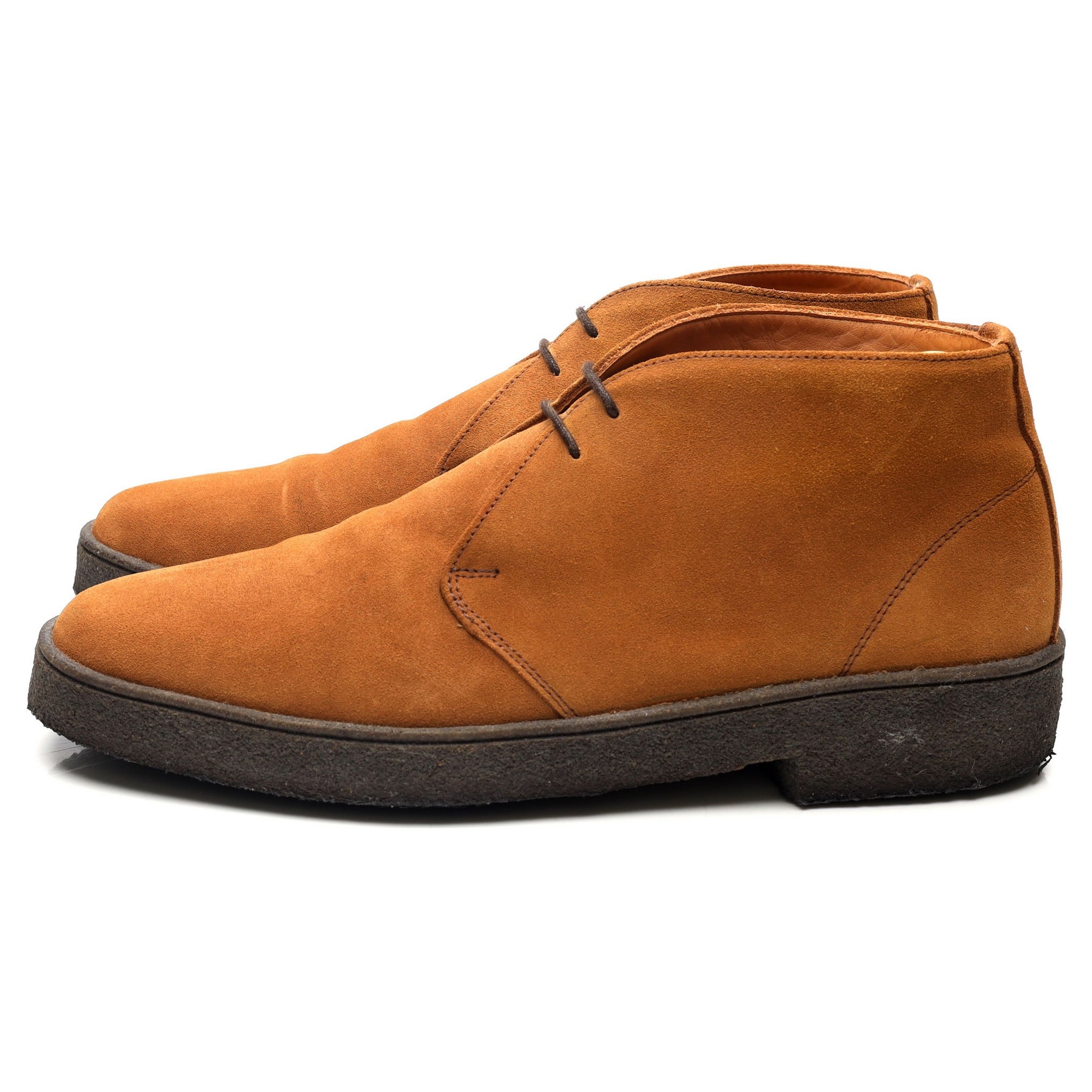 Sanders Luther boots chukka suède camel UK 10